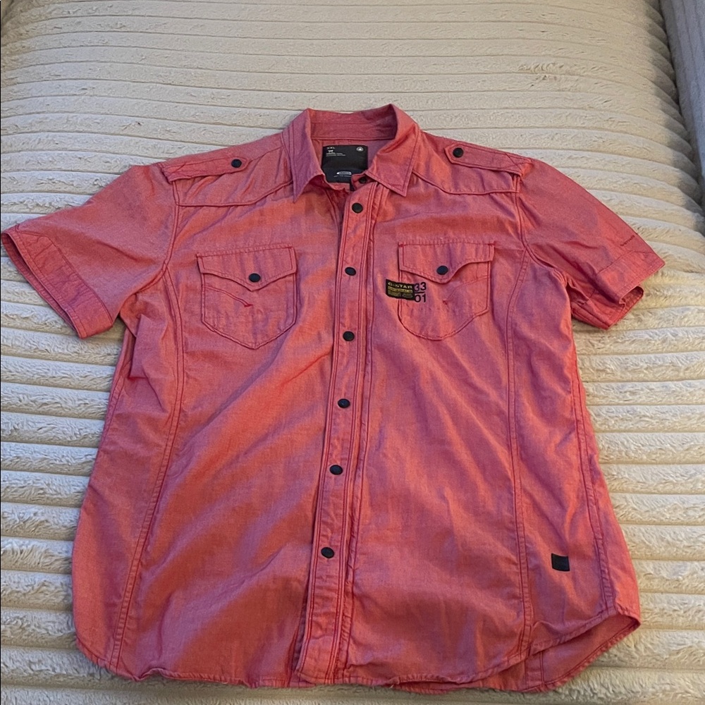 G-Star Red Casual Button Down Shirt